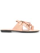 Tod's Fringed Sandals - Nude & Neutrals