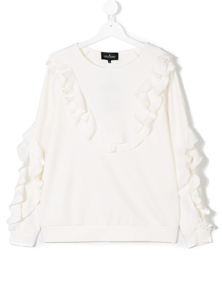 Little Remix Sadie Ruffled Sweater - White