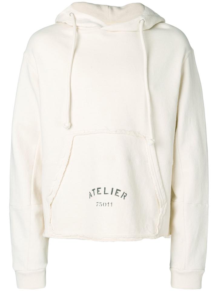 Maison Margiela Long Sleeved Hoodie - White