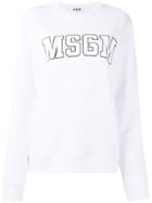 Msgm Front Logo Sweater - White