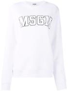 Msgm Front Logo Sweater - White