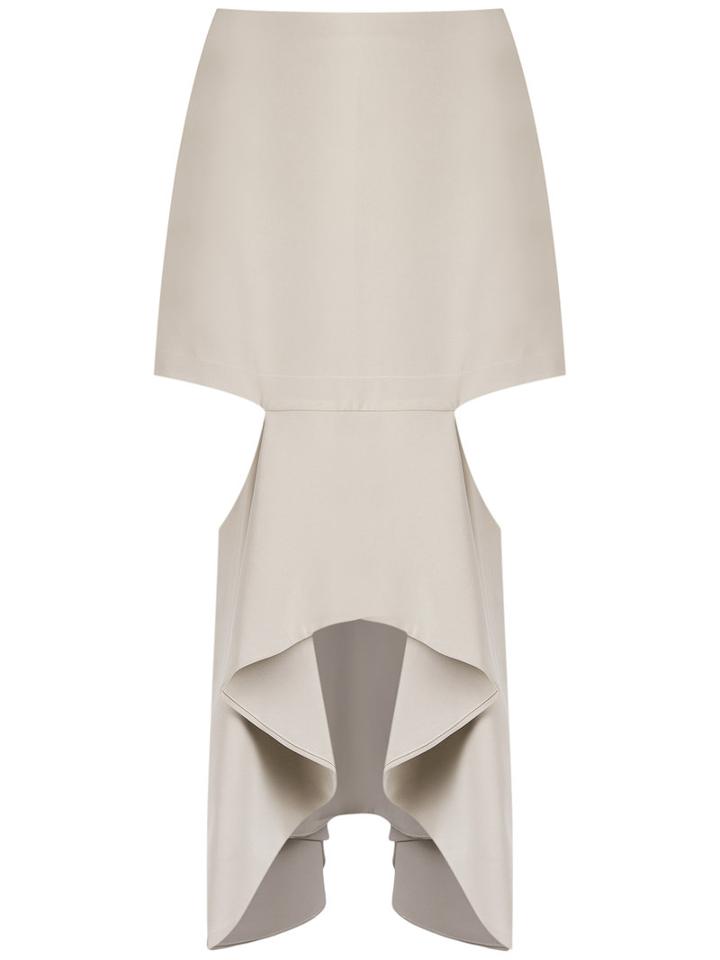 Olympiah - Midi Cut Out Skirt - Women - Polyester/spandex/elastane - 38, Grey, Polyester/spandex/elastane