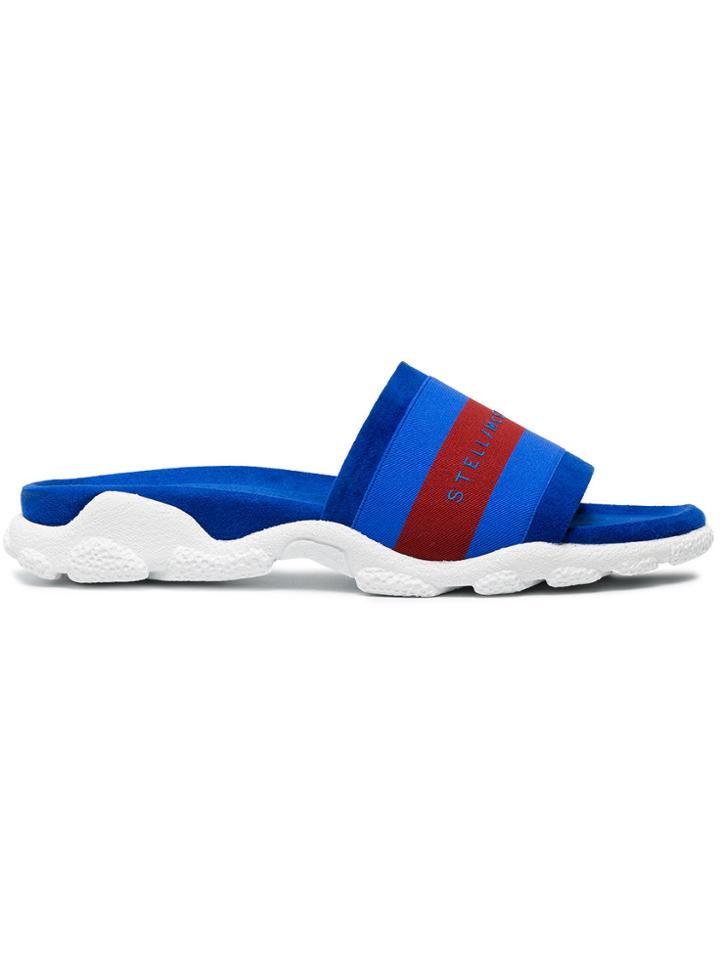Stella Mccartney Logo Motif Sliders - Black