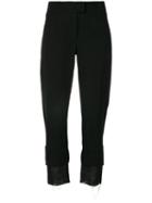 Ann Demeulemeester - Double Hem Trousers - Women - Acetate/virgin Wool - 36, Black, Acetate/virgin Wool