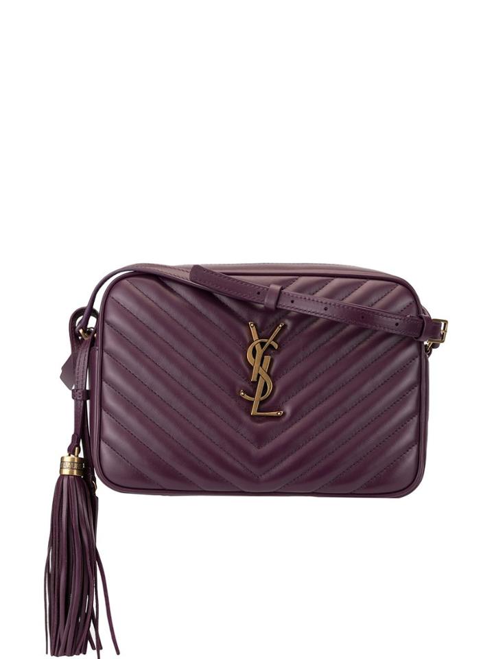 Saint Laurent Lou Tassel Detail Shoulder Bag - Purple