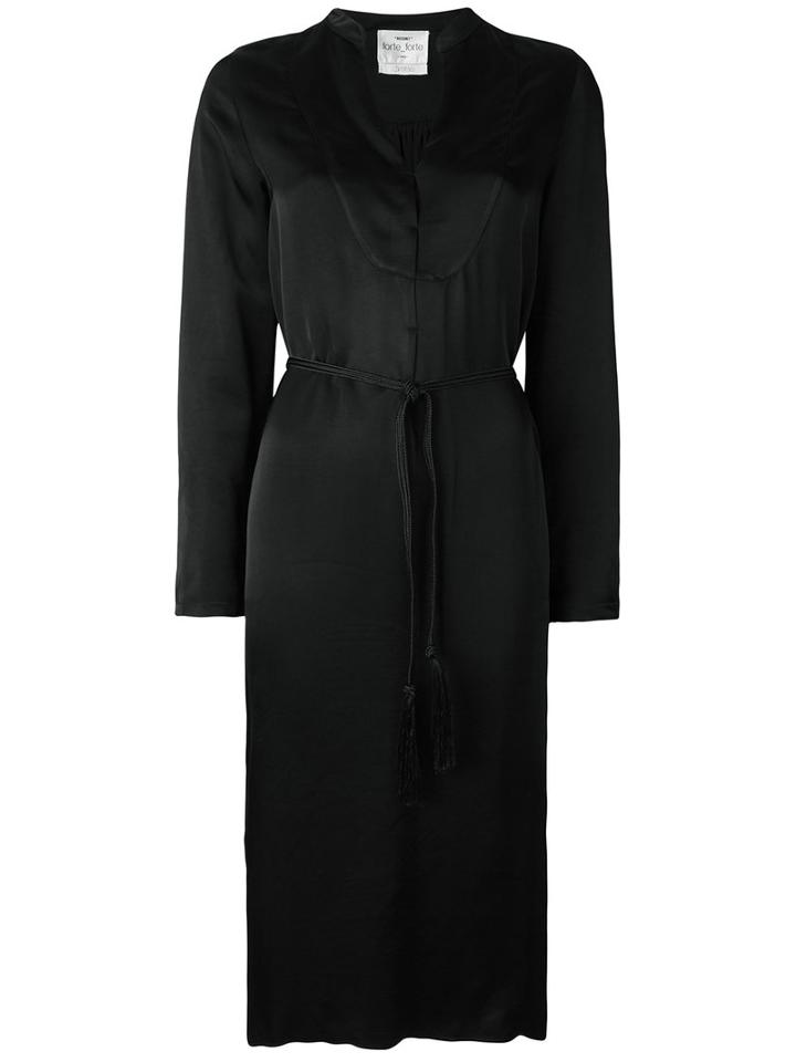 Forte Forte Belted Shift Dress, Women's, Size: Ii, Black, Cupro/viscose
