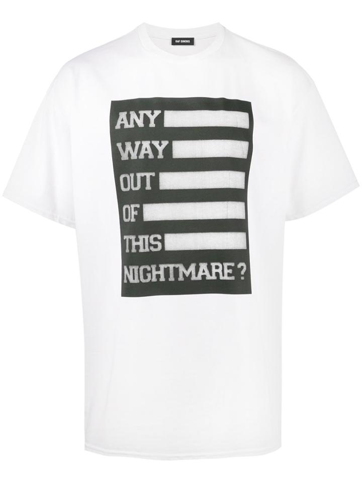 Raf Simons Any Way Out Print T-shirt - White