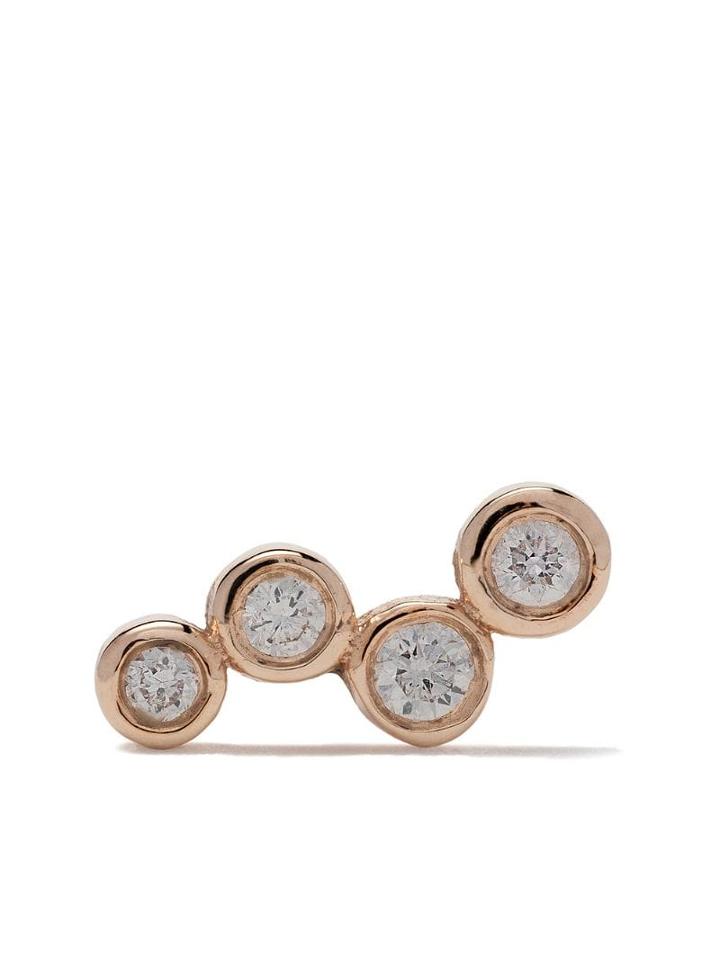 Kismet By Milka 14kt Rose Gold Four Bubbles Piercing Diamond Stud