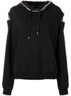 Marco Bologna Embellished Distressed Hoodie - Black