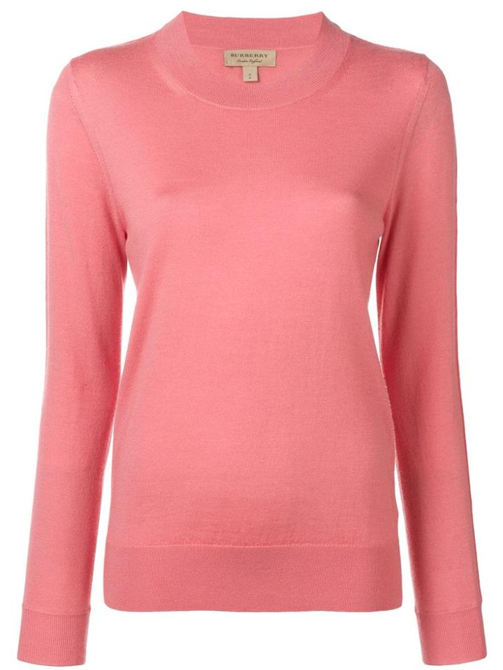Burberry Basic Fitted Jumper - Pink & Purple