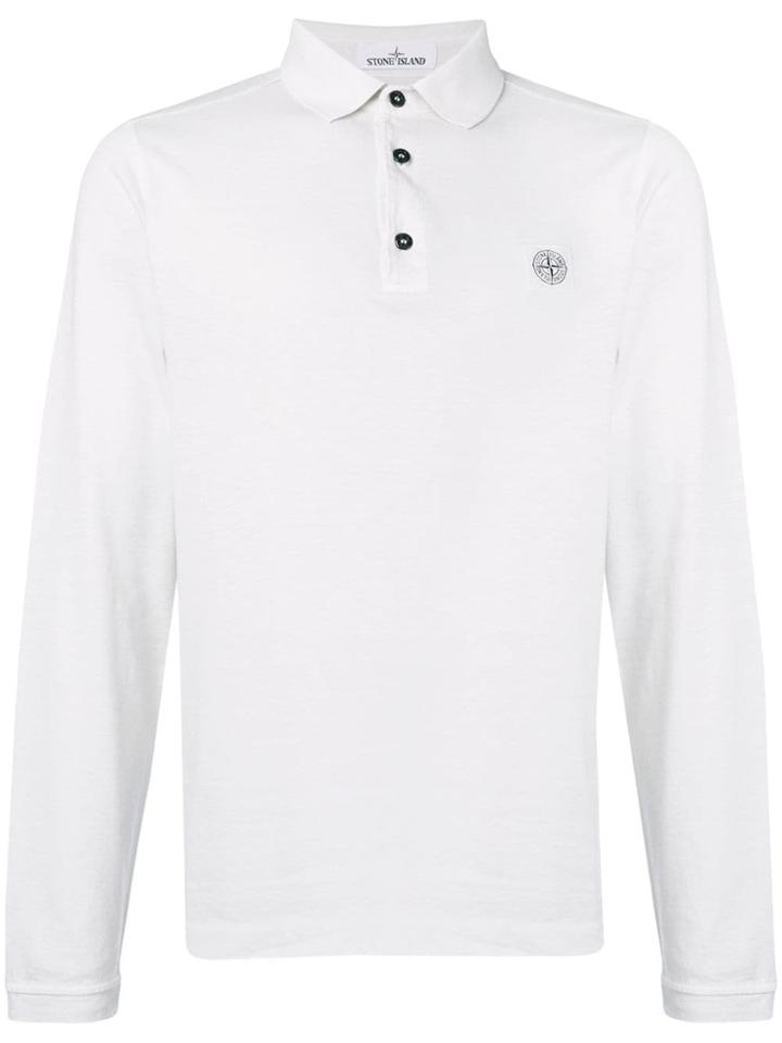 Stone Island Logo Polo Shirt - Neutrals