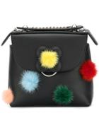 Fendi Pom Pom Back To School Backpack - Black