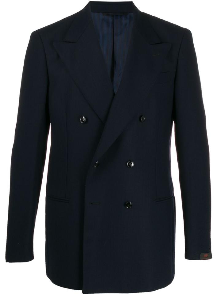 Mp Massimo Piombo Helmut Double-breasted Blazer - Blue