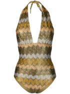 Mc2 Saint Barth Marisol Crocheted Swimsuit - Metallic