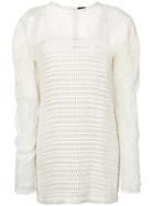 Magda Butrym Mesh Detail Knitted Dress - Brown