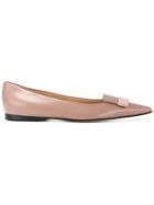 Sergio Rossi Logo Plaque Ballerina - Nude & Neutrals