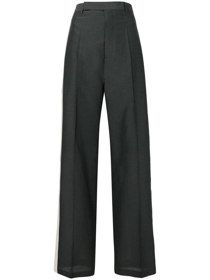 Rick Owens Side Stripe Tailored Trousers - Grey