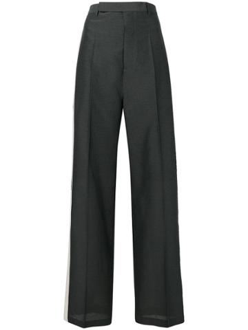 Rick Owens Side Stripe Tailored Trousers - Grey