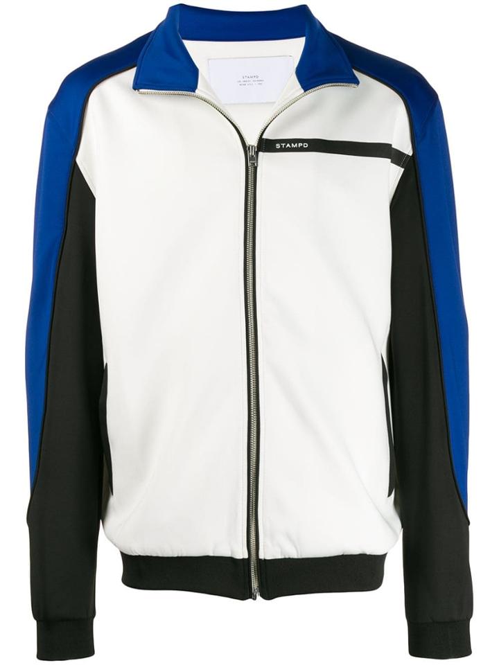 Stampd Zipped Colour-block Jacket - White