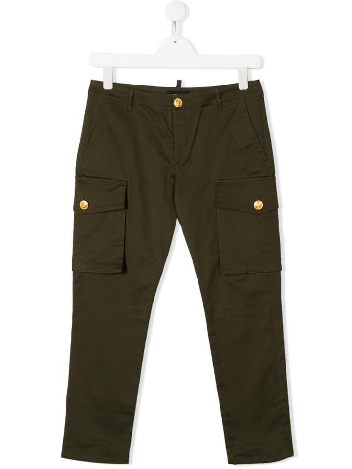 Dsquared2 Kids Classic Cargo Trousers - Green