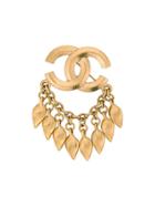 Chanel Pre-owned Cc Logo Fringe Brooch - Metallic