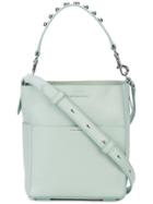 All Saints Silver Studded Tote Bag - Green