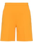 Msgm Pleat Front Shorts - Yellow & Orange