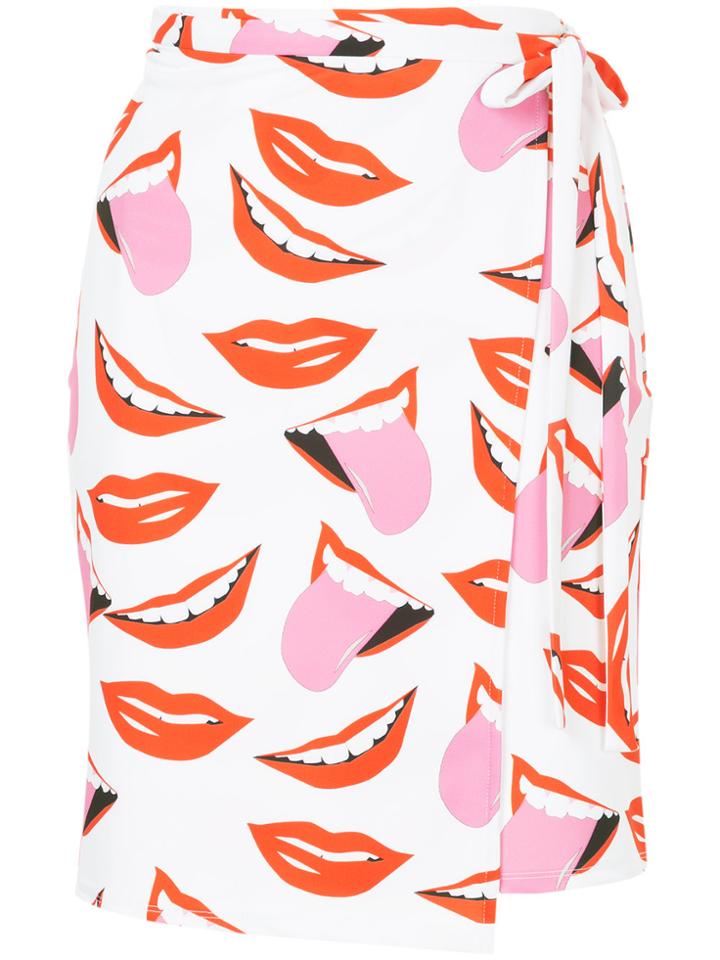 Maxine Beiny Print Fitted Skirt - White