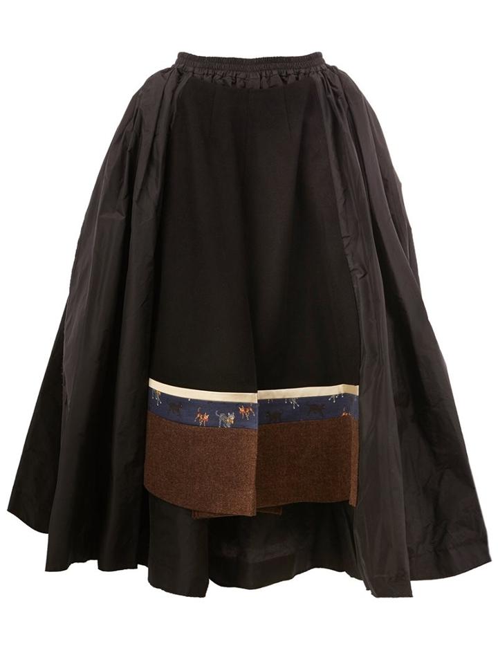 Undercover Elastic Waistband Full Skirt