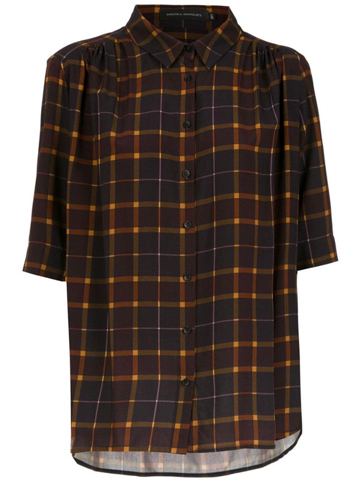 Andrea Marques Checked Shirt - Multicolour