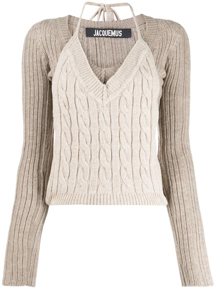 Jacquemus Halterneck Jumper - Grey