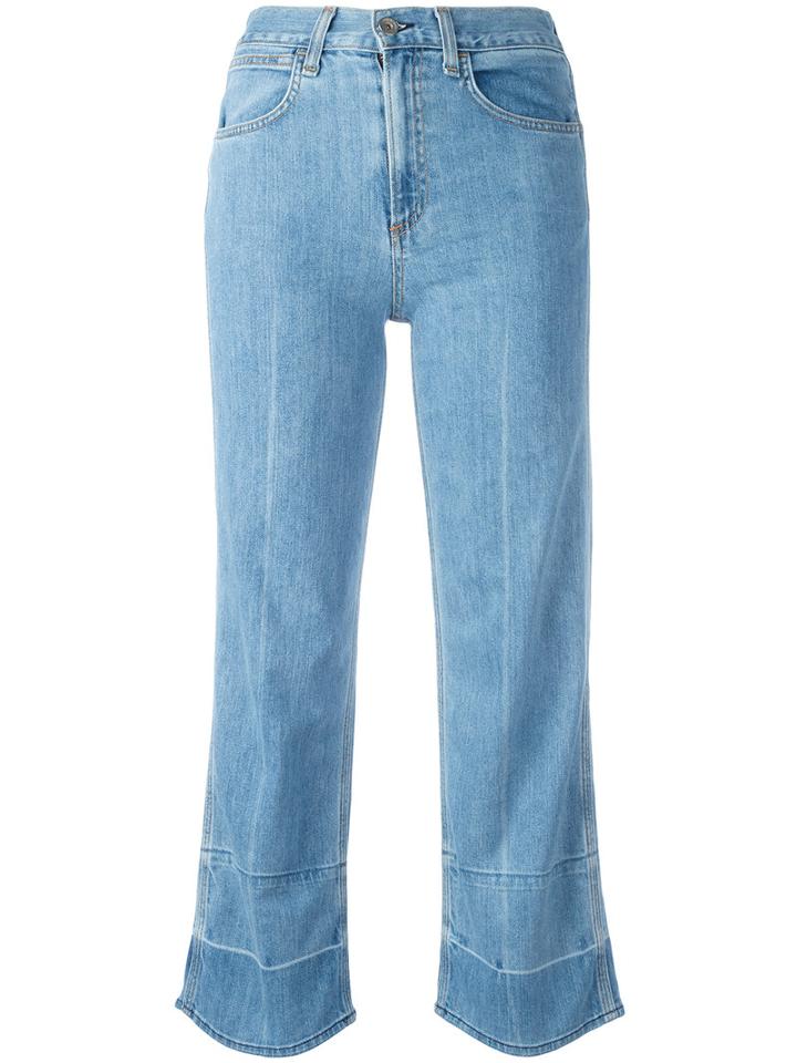 Rag & Bone (ivory) /jean - 'lou' Cropped Jeans - Women - Cotton/polyurethane - 26, Cotton/polyurethane