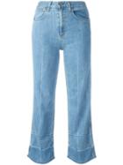Rag & Bone (ivory) /jean - 'lou' Cropped Jeans - Women - Cotton/polyurethane - 26, Cotton/polyurethane