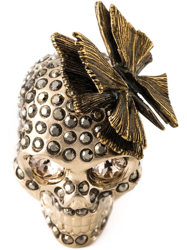 Alexander Mcqueen Butterfly Skull Ring