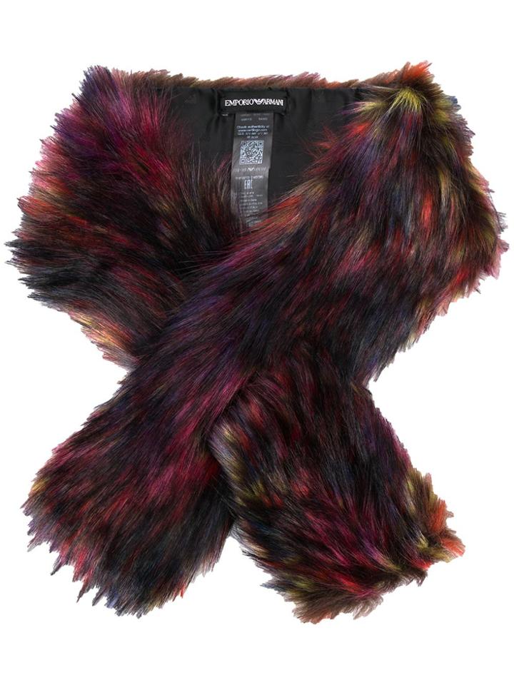 Emporio Armani Faux Fur Scarf - Purple