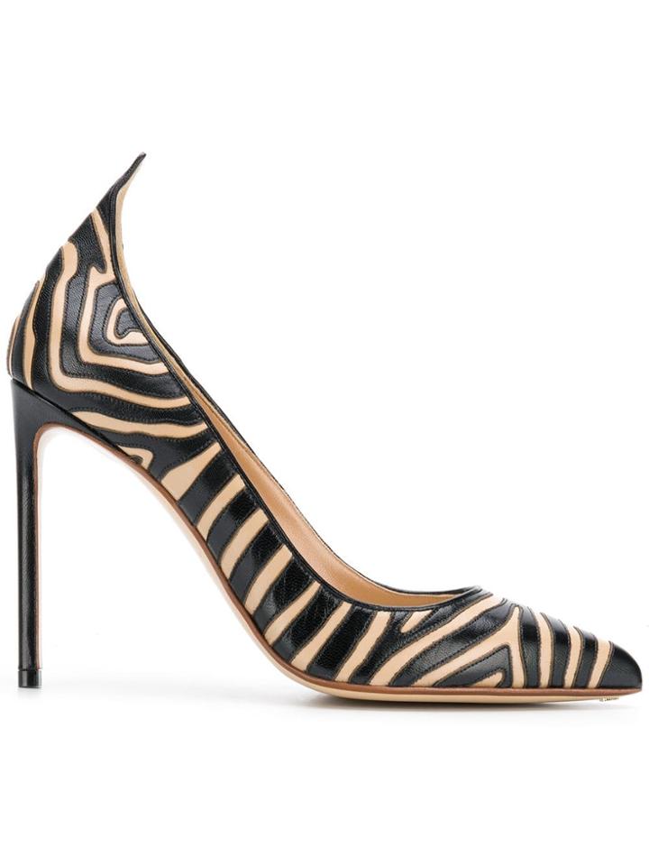 Francesco Russo Animal Print Pumps - Black