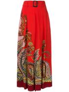 Etro Mixed Paisley Wide-leg Trousers - Red