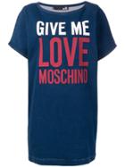 Love Moschino Printed T-shirt Dress - Blue