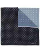 Cerruti 1881 Polka Dot Checked Scarf, Men's, Black, Silk