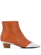 Nº21 Metallic Details Ankle Boots - Brown