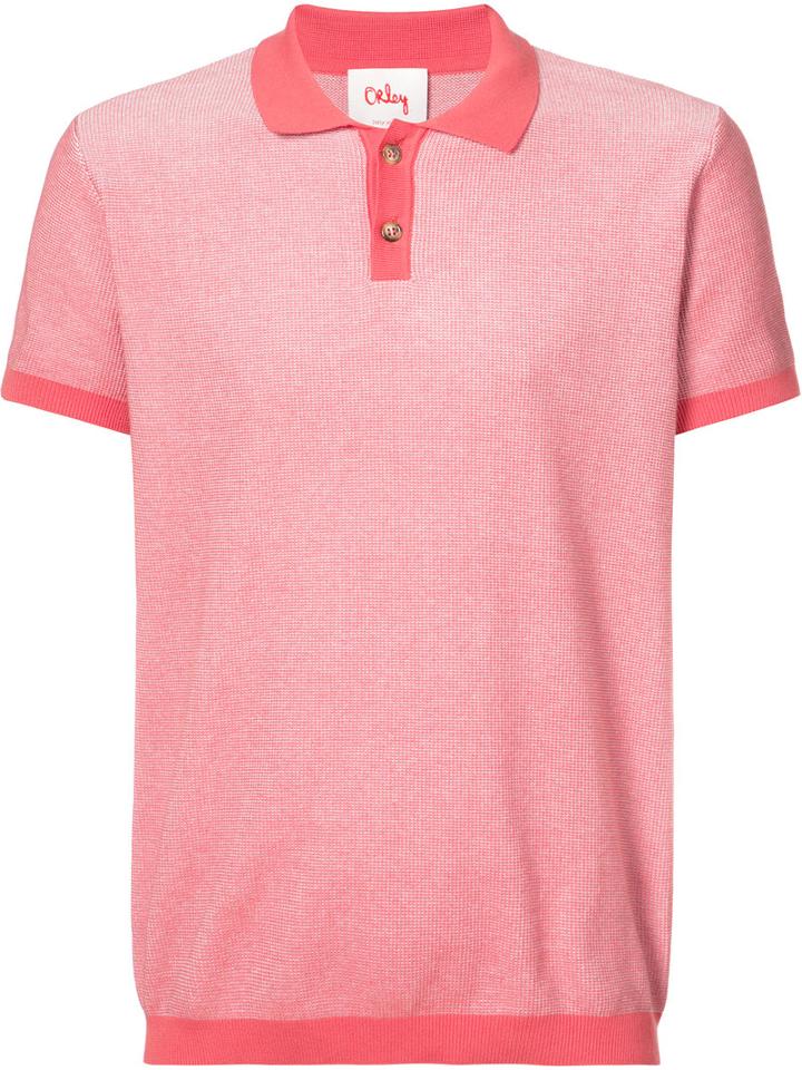 Orley - Micro-stitch Polo Shirt - Men - Cotton - L, Red, Cotton