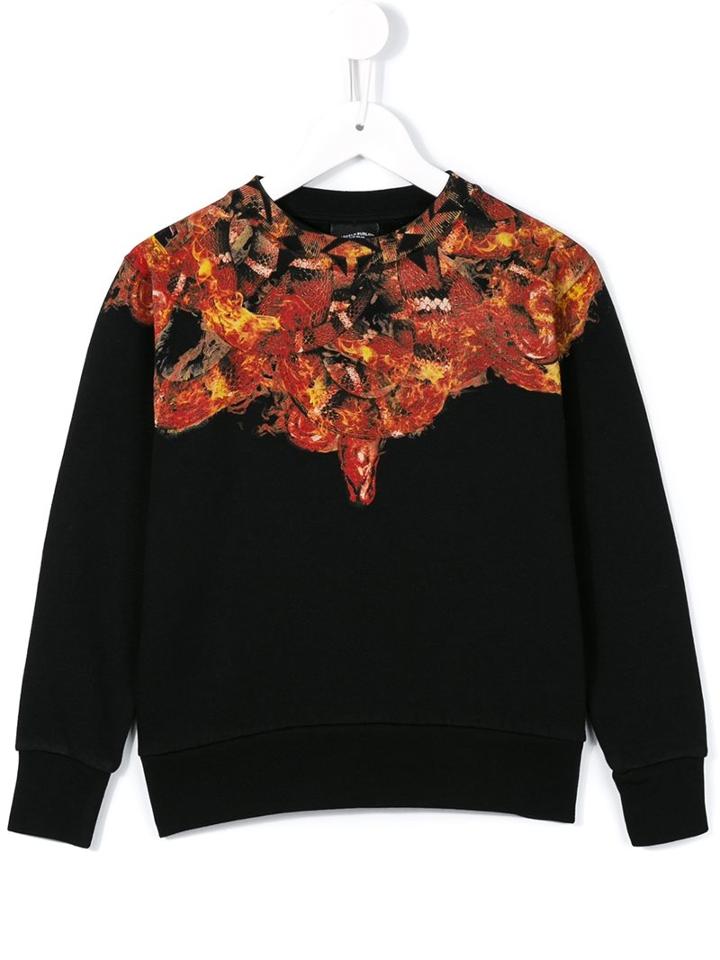 Marcelo Burlon County Of Milan Kids 'dayunia' Sweatshirt, Boy's, Size: 10 Yrs, Black