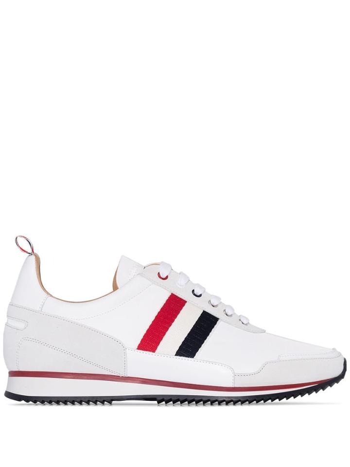 Thom Browne Military Ripstop Jogger Sneakers - White