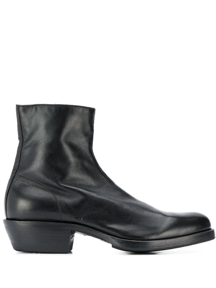 Premiata Side Zip Ankle Boots - Black