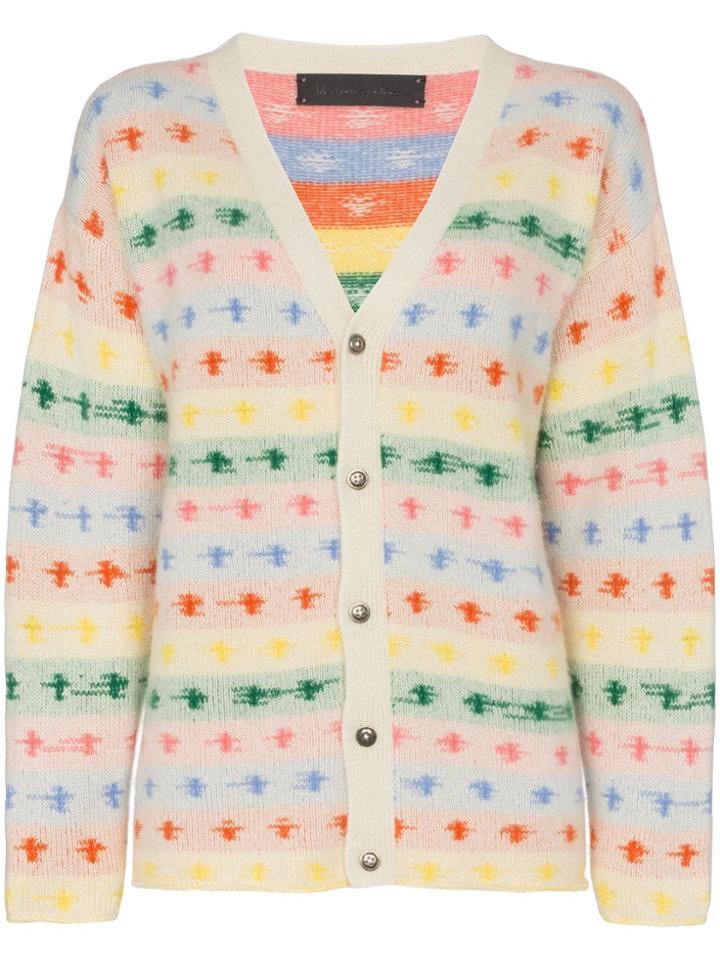 The Elder Statesman Fireside V-neck Cashmere Cardigan - Orange