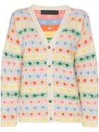 The Elder Statesman Fireside V-neck Cashmere Cardigan - Orange