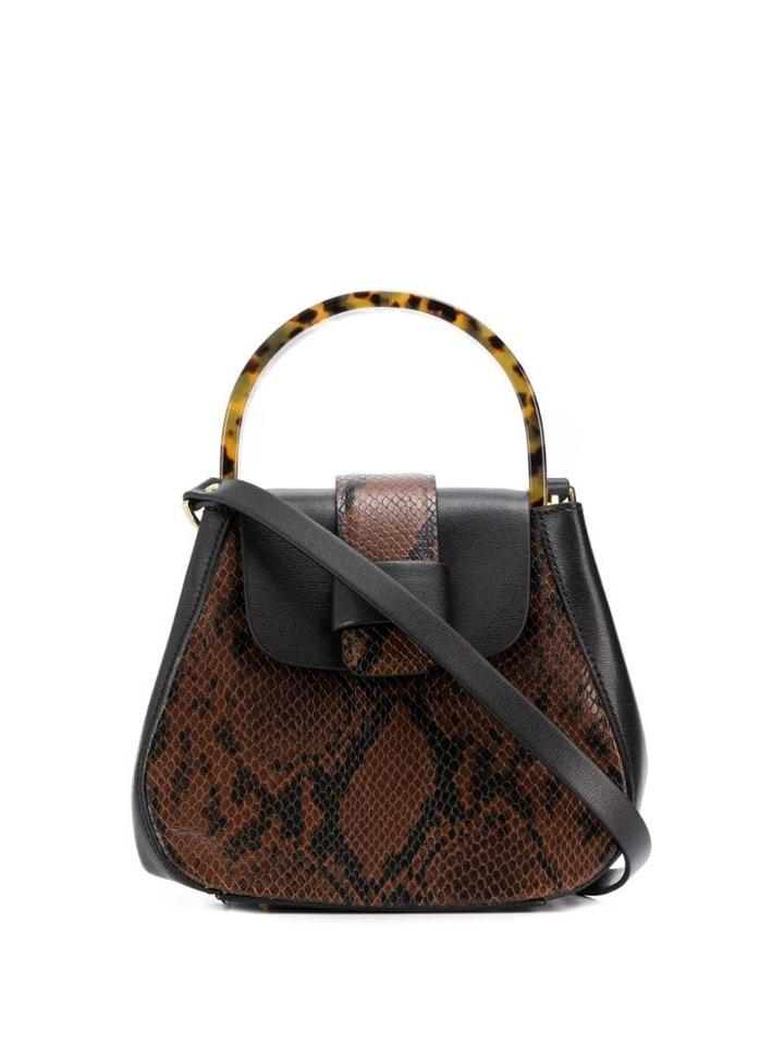 Nico Giani Snake-effect Shoulder Bag - Brown