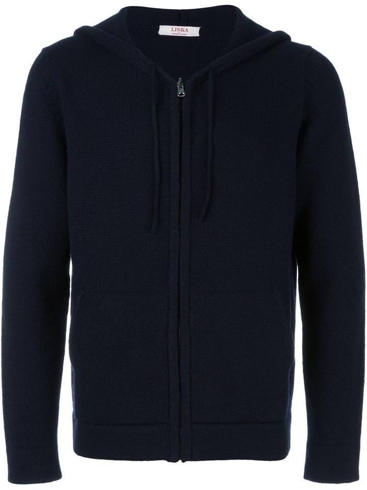 Liska Knitted Hoodie, Men's, Size: Xxl, Blue, Cashmere