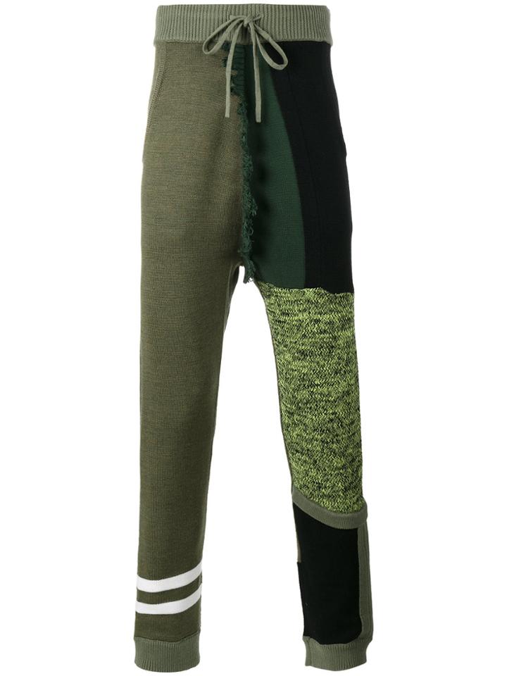 Liam Hodges Structures Knitted Track Pants - Green