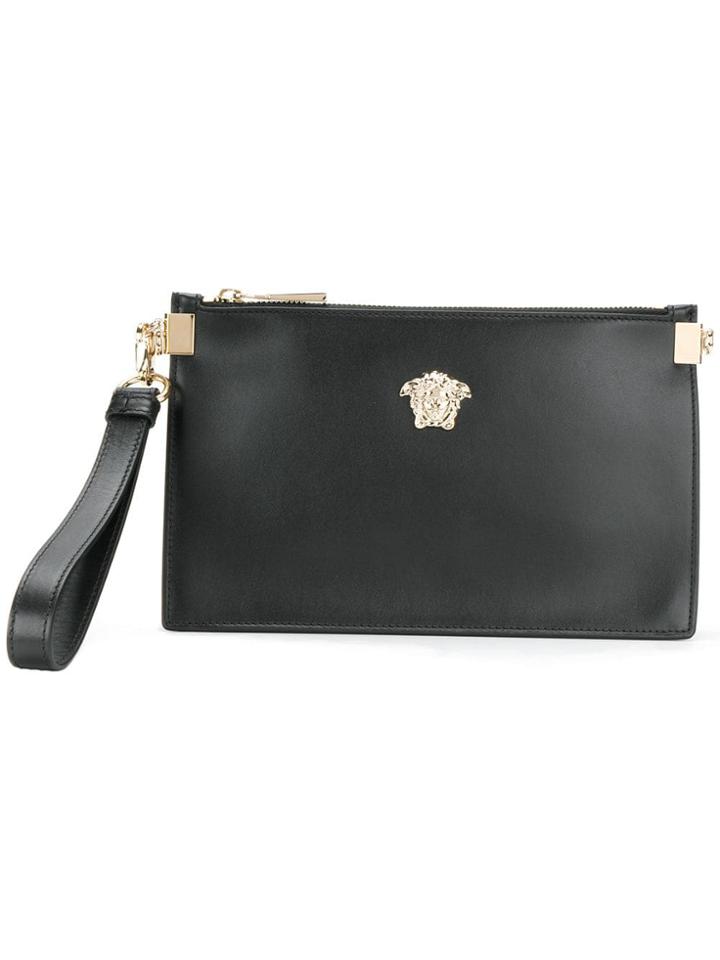 Versace Small Palazzo Wristlet Clutch - Black